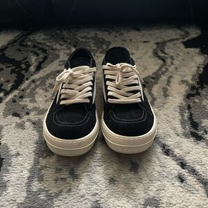 Rick Owens Black and Cream Sneakers